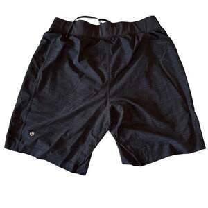Lululemon Men's T.H.E. Short 9" Linerless Heathered Black Texture